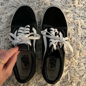 Black platform vans